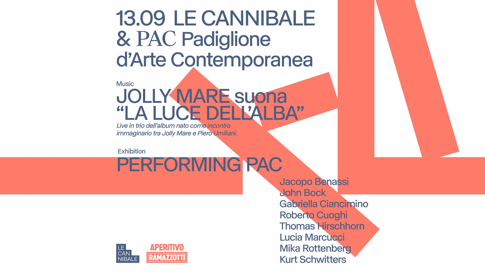 Le Cannibale al PAC Padiglione D'arte Contemporanea - Jolly Mare suona 'La Luce dell'Alba'