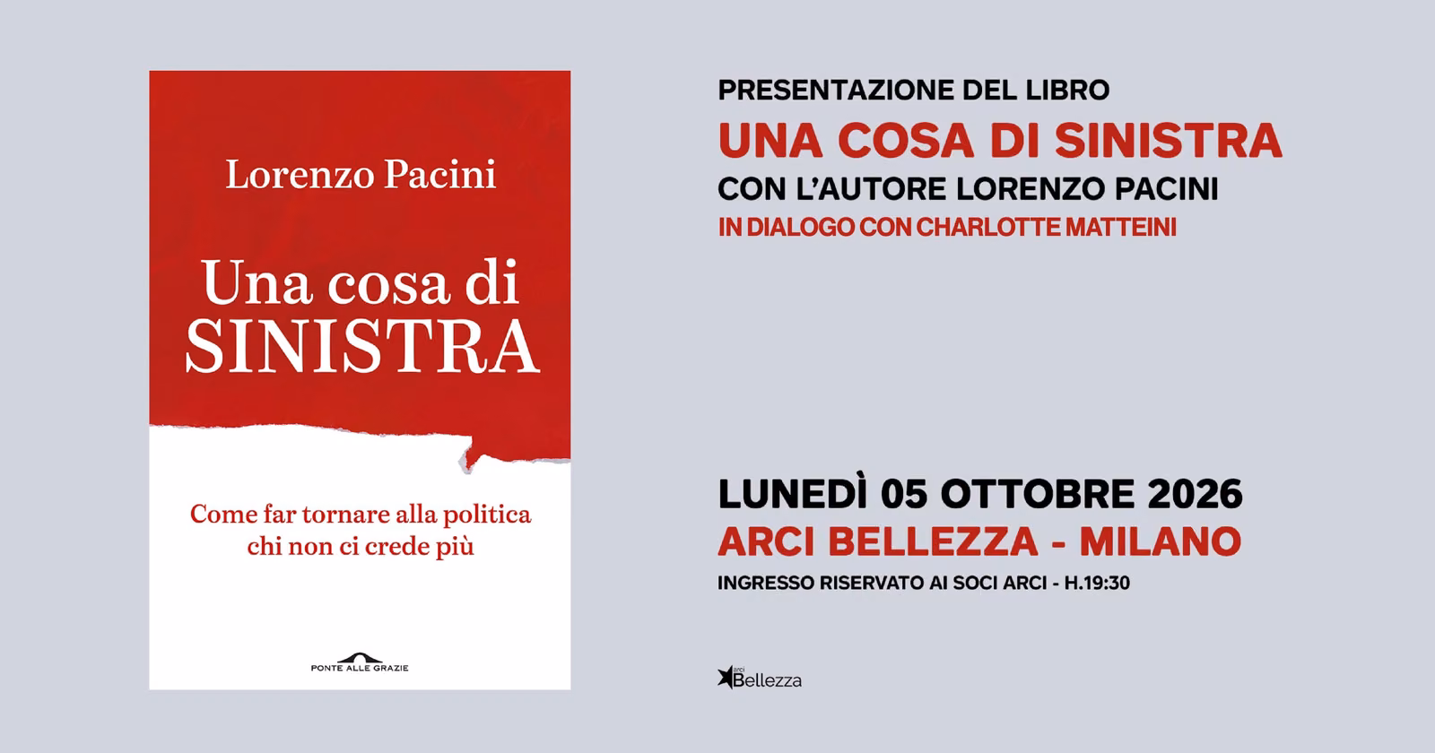 UNA COSA DI SINISTRA – PRESENTAZIONE LIBRO