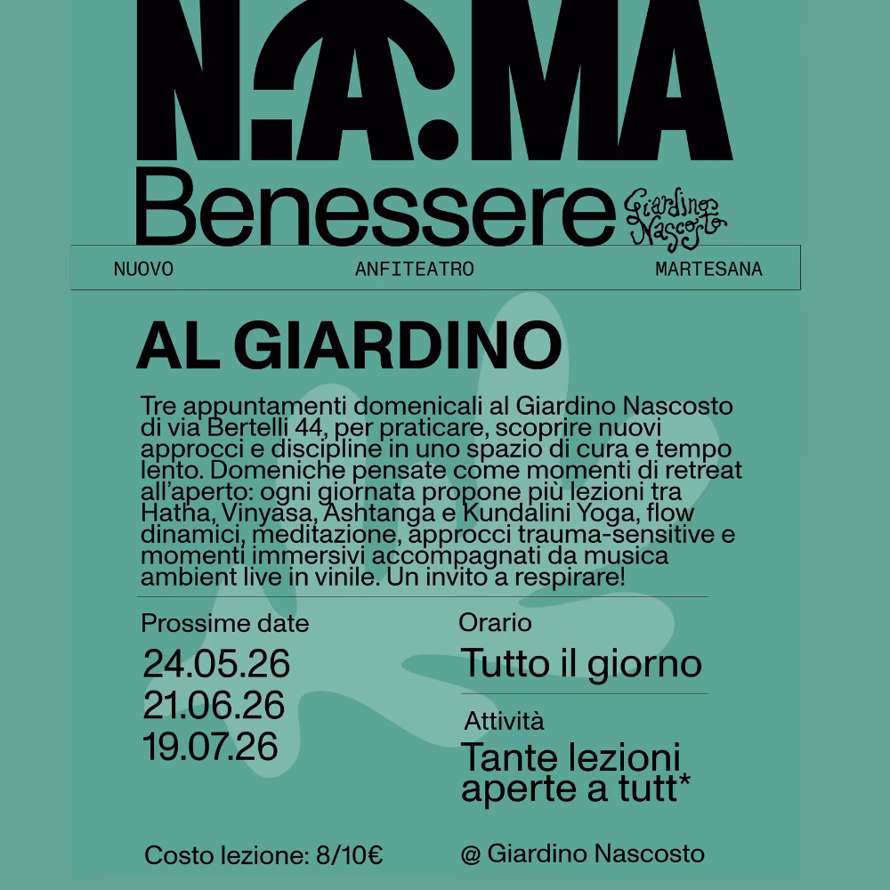 SUNDAY RETREAT AL GIARDINO NASCOSTO