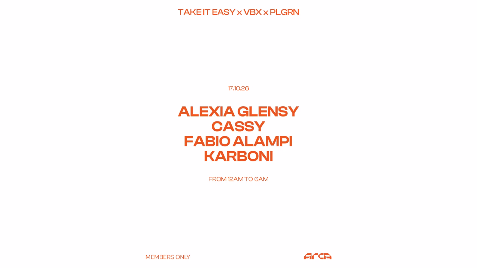 Take It Easy x VBX x PLGRN