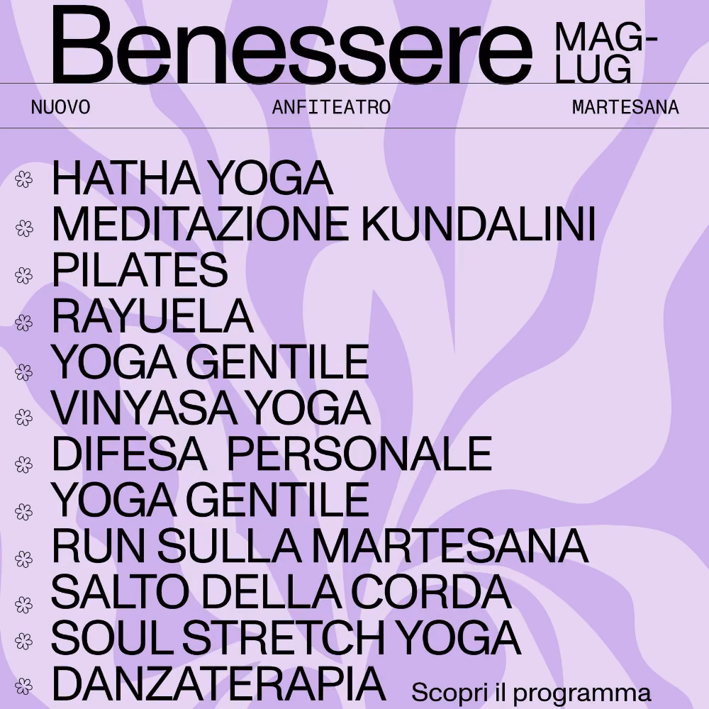 NAMA BENESSERE: LEZIONI DAL 4 MAGGIO AL 19 LUGLIO
